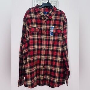 George Red and Black Plaid Men's Shirt